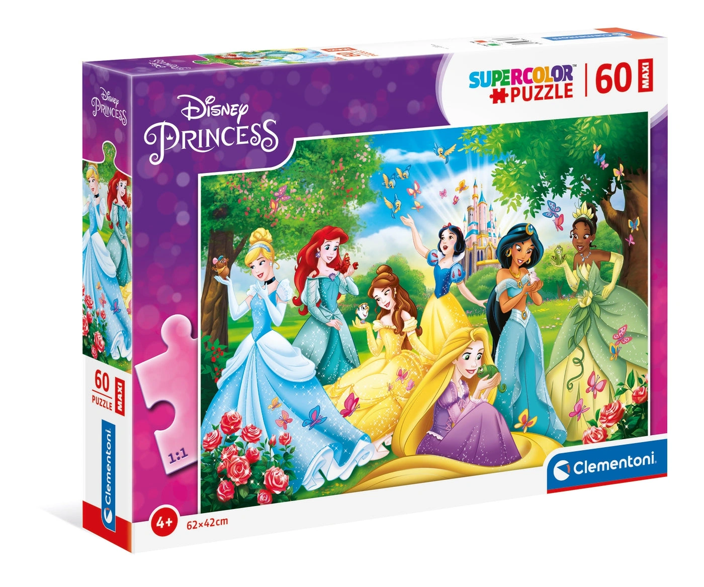 Disney Princess Puzzle Mania: 60 Piece Supercolor Challenge!